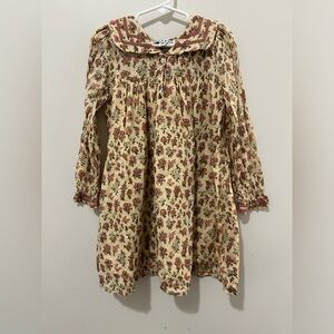 Emile Et Ida Champetre Rose Collar Dress